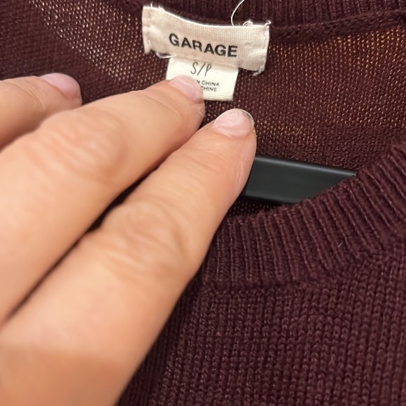 Garage Burgundy Cold Shoulder Knit Dress - Picture 2 of 4